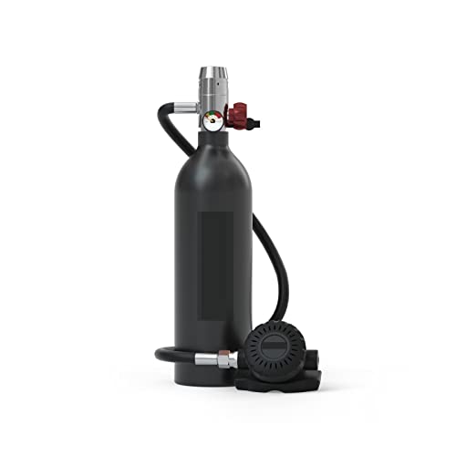 OUTFYT Sauerstoffflaschen-Tauchausrüstung, Feuer-Notfallrettung, Ersatz-Atemschutzmaske for Den Außenbereich Tauchausrüstung für Tauchflaschen(Color:Noir) von OUTFYT