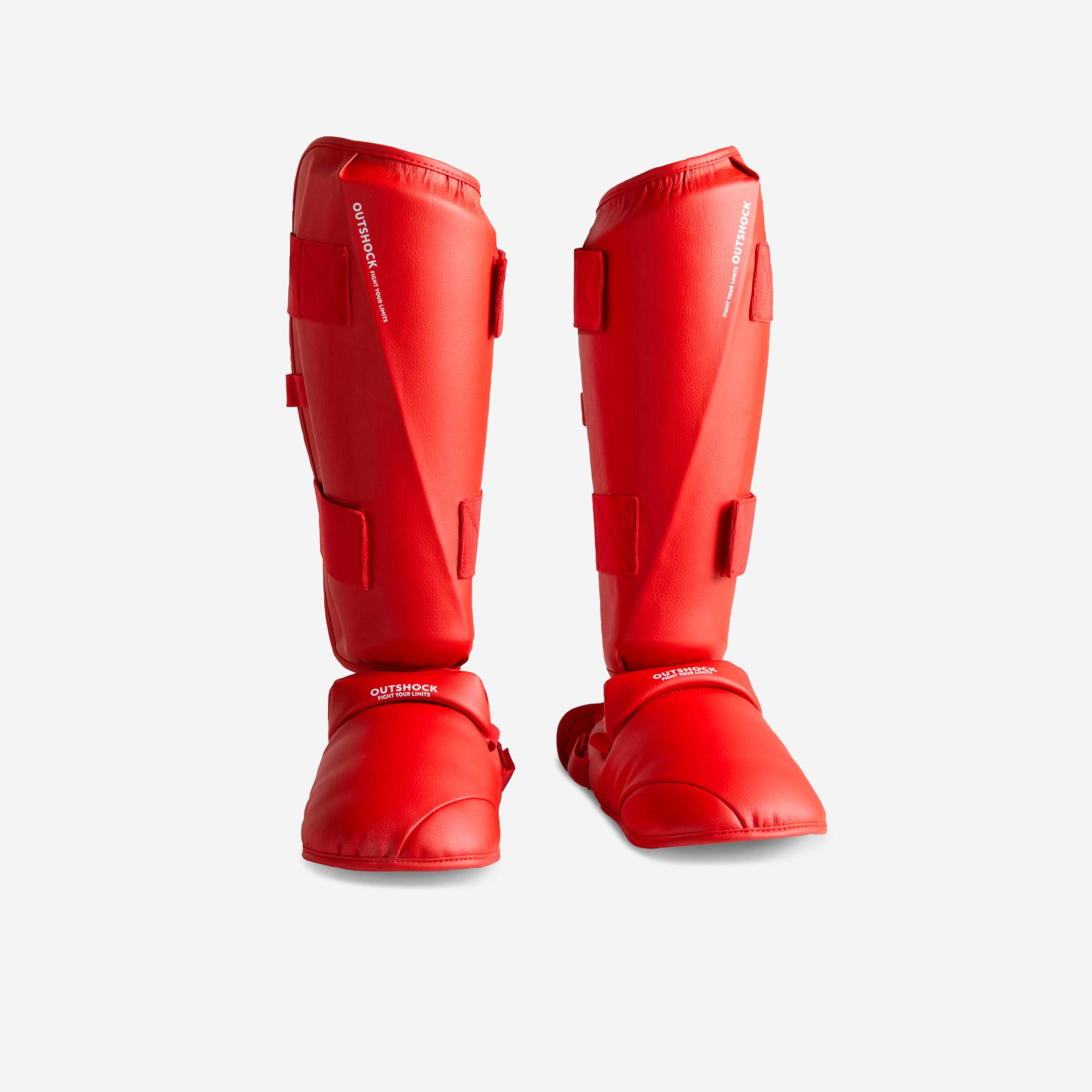 Schienbein-Fuß-Schützer Karate - 900 rot von OUTSHOCK