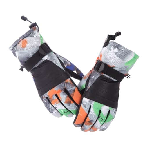 OUYUE Winterhandschuhe Skihandschuhe Motorrad Skifahren Reiten Bergsteigen wasserdichte Schneehandschuhe Warme Handschuhe(B,XS) von OUYUE