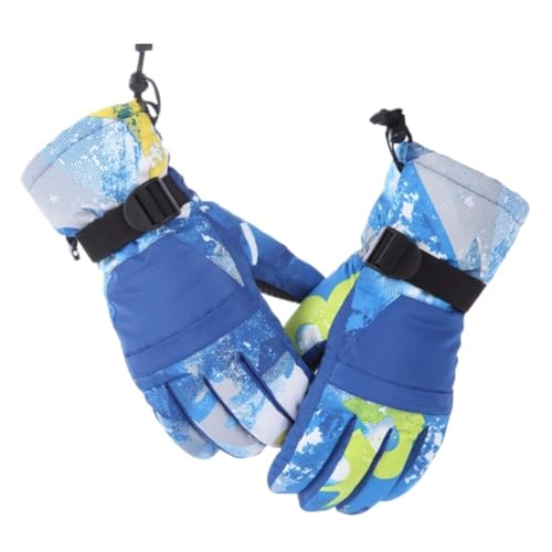 OUYUE Winterhandschuhe Skihandschuhe Motorrad Skifahren Reiten Bergsteigen wasserdichte Schneehandschuhe Warme Handschuhe(Blue,L) von OUYUE