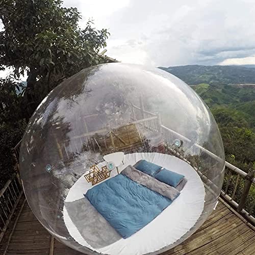 Aufblasbares Blasenzelt, transparentes Außenzelt Camping Star Bubble Room, regensicheres und winddichtes Camping Freedom Tent Resort Hotel Camping mit Gebläse Vision von OUZBEM
