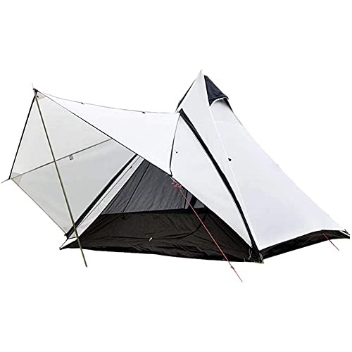 Camping Pyramid Tipi-Zelt für Erwachsene, indisches Tipi-Zelt, Jurtenzelt, doppellagig, wasserdicht, UV-beständig, Winddichte Zelte für Outdoor-Camping, Wandern, Jagd, 3–4 Personen Vision von OUZBEM