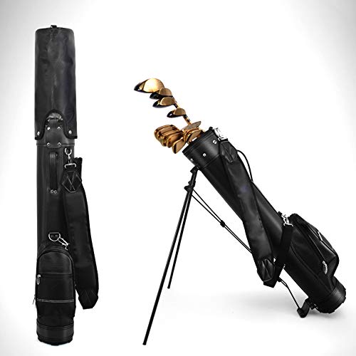 Golf-Standtasche für Damen/Herren, ultraleichte PU-Golfschlägertaschen, perfekt zum Tragen auf dem Golfplatz, mit Riemen für einfach zu tragende Golftasche Vision von OUZBEM