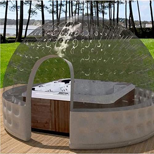 OUZBEM 3M Doppelschichtiges PVC-aufblasbares transparentes Zelt, Blasenhaus, Outdoor-Camping, Freizeit, kugelförmiges transparentes aufblasbares Zelt, Party, Freizeit, Vision von OUZBEM