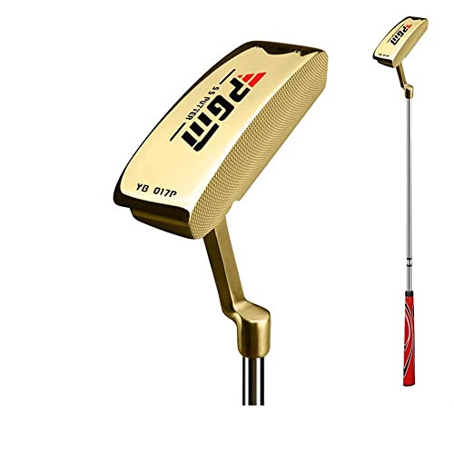 OUZBEM Professioneller Golf-Putter für Rechtshänder für Damen und Herren – Gummigriff, Golfschläger-Putter mit gefrästem Gesicht (Rechtshänder, Gold) Sicht von OUZBEM