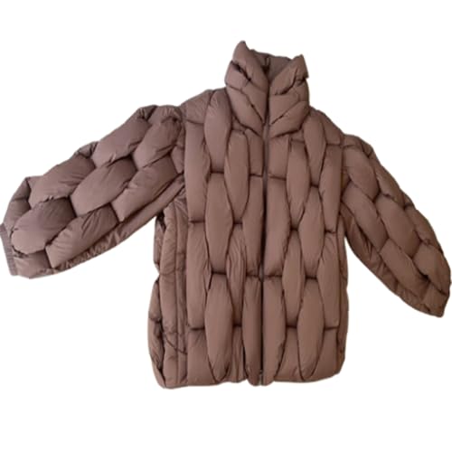 OUZHJKRZ Damen Daunenjacke Warme Wasserdicht Winddicht Winter Puffer Coat Das Stehkragendesign Ist Einfach und Elegant,F,S von OUZHJKRZ