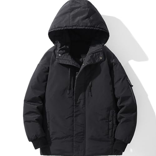 OUZHJKRZ Daunenjacke Herren Warme Wasserdicht Down Jackets Winddicht Down Jackets Winter Puffer Coat Einfarbige Mode die für Viele Anlässe Geeignet Ist,A,3XL von OUZHJKRZ