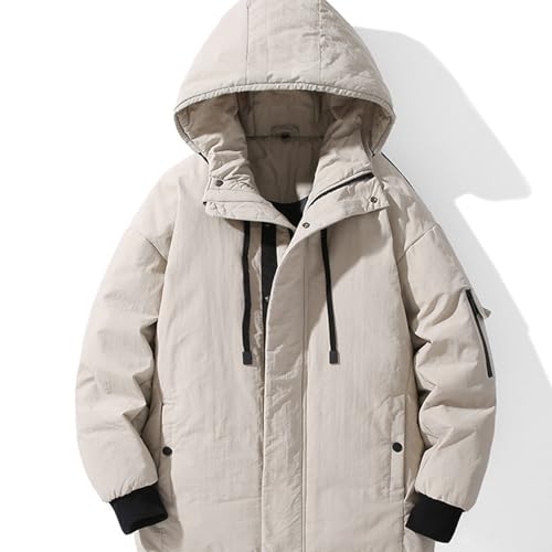 OUZHJKRZ Daunenjacke Herren Warme Wasserdicht Down Jackets Winddicht Down Jackets Winter Puffer Coat Einfarbige Mode die für Viele Anlässe Geeignet Ist,B,3XL von OUZHJKRZ