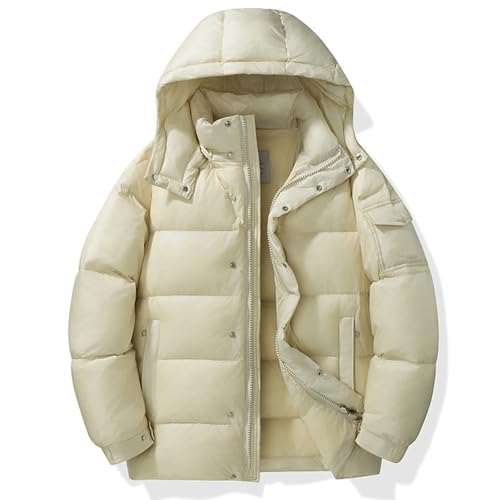 OUZHJKRZ Daunenjacke Unisex Warme Wasserdicht Down Jackets Winddicht Down Jackets Winter Puffer Coat Lässiges Kapuzenoberteil, Das für Zahlreiche Aktivitäten Geeignet Ist,B,L von OUZHJKRZ