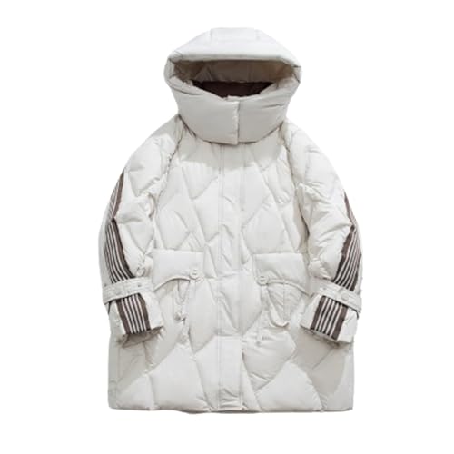 OUZHJKRZ Daunenjacke Warme Wasserdicht Down Jackets Winddicht Down Jackets Winter Puffer Coat Die Lange Kapuzenjacke für Damen Eignet Sich für Verschiedene Anlässe,B,M von OUZHJKRZ