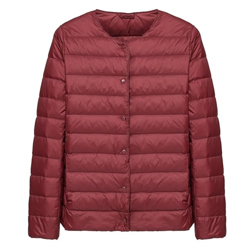 OUZHJKRZ Daunenjacke Warme Wasserdicht Down Jackets Winddicht Down Jackets Winter Puffer Coat Leichter Rundhalsausschnitt für Den Außenbereich Geeignet,I,2XL von OUZHJKRZ