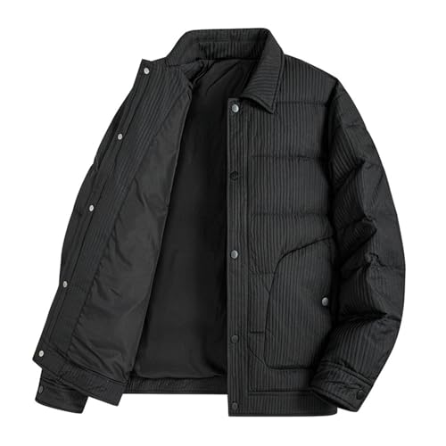 OUZHJKRZ Herren DaunenjackeWarme MäNner Wasserdicht Winddicht Winter Puffer Coat Geeignet für Reisen und Pendeln,C,L von OUZHJKRZ