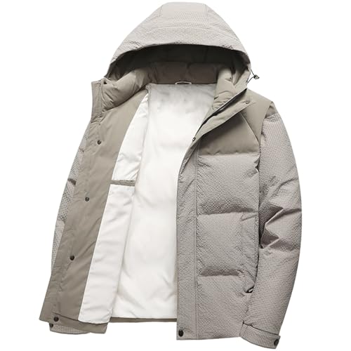 OUZHJKRZ Herren DaunenjackeWarme MäNner Wasserdicht Winddicht Winter Puffer Coat Lässig Bequem und Trendig,C,2XL von OUZHJKRZ