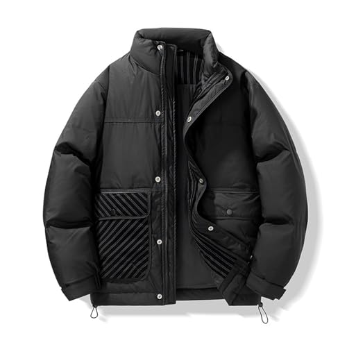 OUZHJKRZ Männer Daunenjacke Warme Wasserdicht Winddicht Down Jackets Winter Puffer Coat Stehkragen Einfach und Modisch Geeignet für Den Außenbereich,B,5XL von OUZHJKRZ