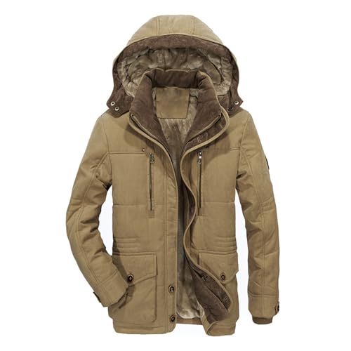 OUZHJKRZ Winter Baumwollmantel Schutz Vor Kälte Warm Halten Outdoor Jacke Mit Kapuze Mittellang Geeignet Zum Klettern Im Freien,B,4XL von OUZHJKRZ