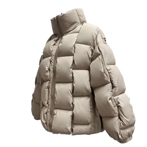 OUZHJKRZ Winter Puffer Coat Damen Daunenjacke Warme Wasserdicht Winddicht Quadratisches Design Jugendliche Mode,F,M von OUZHJKRZ