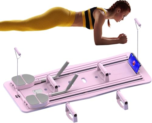 OUlxxluo Pilates Reformer Board, Multifunktionales Fitness-Board, Faltbare Pilates Brett Für Zuhause, Trainer Fitness Geräte Zuhause, Multifunktionales Übungsbrett Für Heimübungen, Pilates Zubehör von OUlxxluo