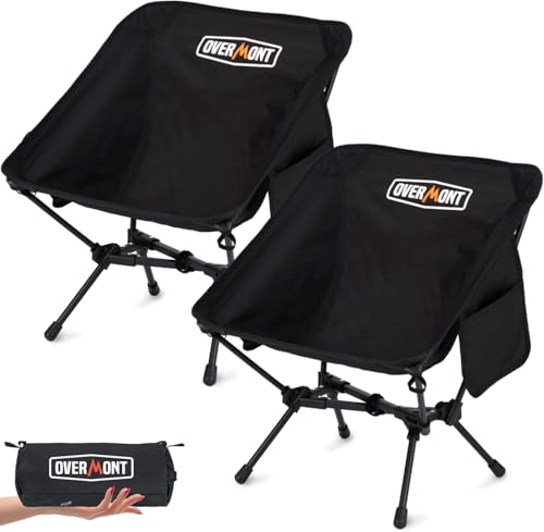 OVERMONT Campingstuhl Faltbar Kleines Packmaß - 2er Set Faltstuhl Leicht mit Tragetasche - bis 150 KG Belastbar - für Garten Picknick Strand Angeln Wandern Schwarz OVERMONT Campingstuhl Faltbar Kleines Packmaß - 2er Set Faltstuhl Leicht mit Tragetasche - bis 150 KG Belastbar - für Garten Picknick Strand Angeln Wandern Schwarz von OVERMONT