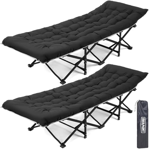 OVERMONT Klappbar Feldbett mit Matratze - Faltbar Campingbett 2PCS 190 x 71 x 36 cm - bis 250kg Belastbar - 2400D Oxfordgewebe mit Seitentasche Tragetasche für Camping Garten Büro Schwarz OVERMONT Klappbar Feldbett mit Matratze - Faltbar Campingbett 2PCS 190 x 71 x 36 cm - bis 250kg Belastbar - 2400D Oxfordgewebe mit Seitentasche Tragetasche für Camping Garten Büro Schwarz von OVERMONT