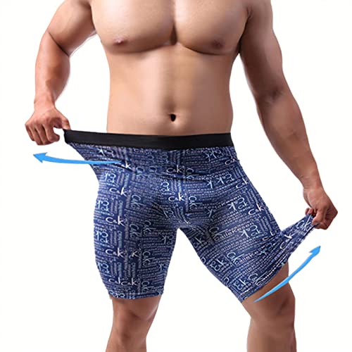 OVLAJ Boxershorts Herren 2Pcs Lange Bein Shorts Boxer Herren Unterwäsche Männer Höschen Männer Unterhose Boxershorts Ice Seide Langes Plus -Größe Boxer-Style A,XXL OVLAJ Boxershorts Herren 2Pcs Lange Bein Shorts Boxer Herren Unterwäsche Männer Höschen Männer Unterhose Boxershorts Ice Seide Langes Plus -Größe Boxer-Style A,XXL von OVLAJ