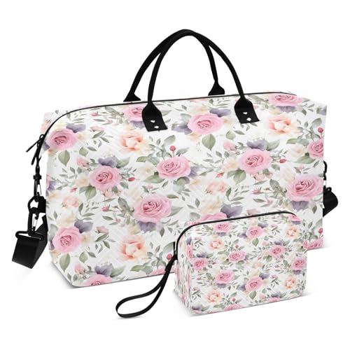 Reisetasche, Wochenendtasche, Übernachtungstasche, Kulturbeutel, Turnbeutel, Violett, Grün, Rosa für Damen und Herren, multi von OWFKAY