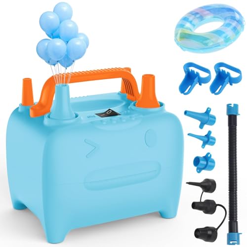 OWill Elektrische Luftpumpe,2 in 1 Luftpumpe Elektrisch für Aufblasbar und Ablassen,Luftballonpumpe mit 6 Luftdüse,Luftpumpe elektrisch Tragbare für luftmatratze,luftmatratze Pool,schwimmring,Party OWill Elektrische Luftpumpe,2 in 1 Luftpumpe Elektrisch für Aufblasbar und Ablassen,Luftballonpumpe mit 6 Luftdüse,Luftpumpe elektrisch Tragbare für luftmatratze,luftmatratze Pool,schwimmring,Party von OWill