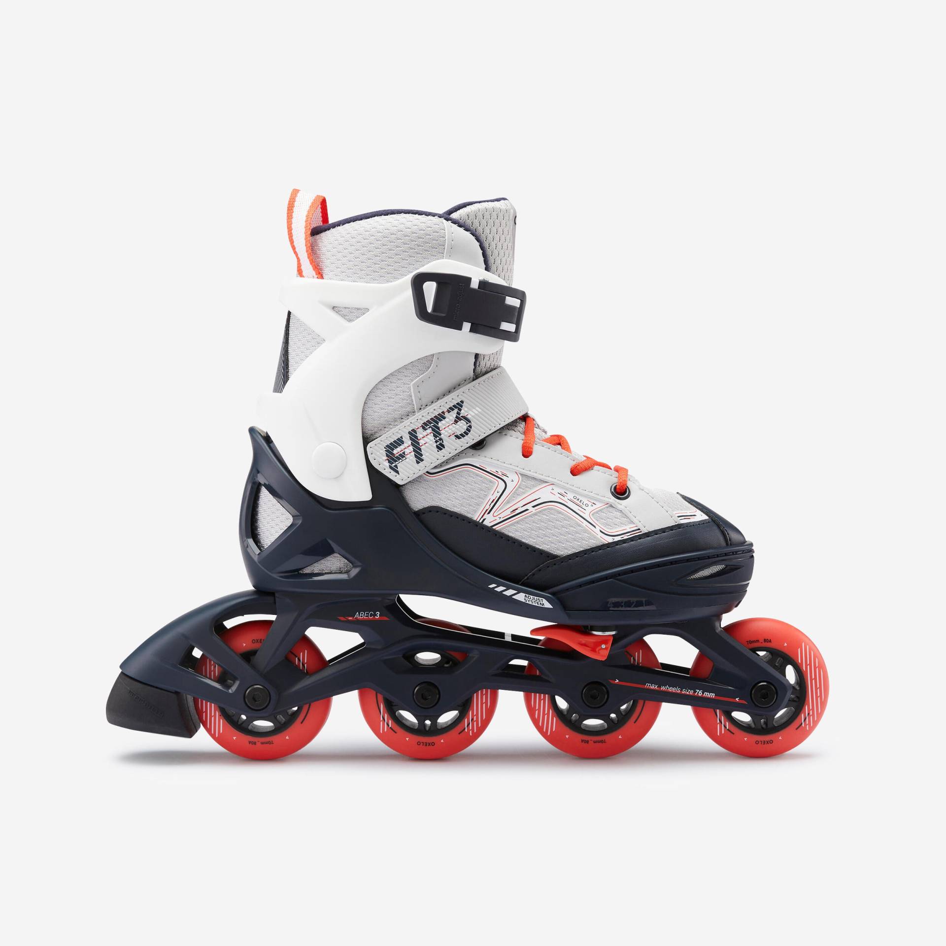 Inline-Skates Inliner Kinder - FIT 3 grau/rot Inline-Skates Inliner Kinder - FIT 3 grau/rot von OXELO