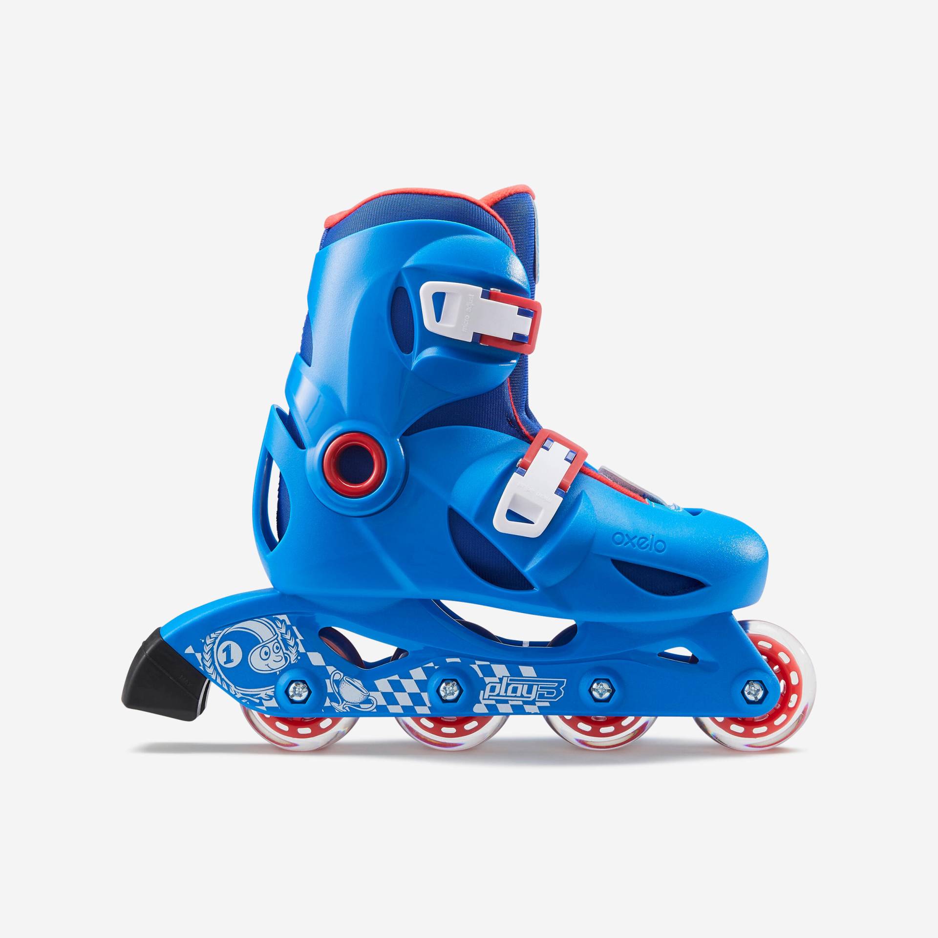 Inline Skates Inliner Play 3 Kinder blau/rot Inline Skates Inliner Play 3 Kinder blau/rot von OXELO