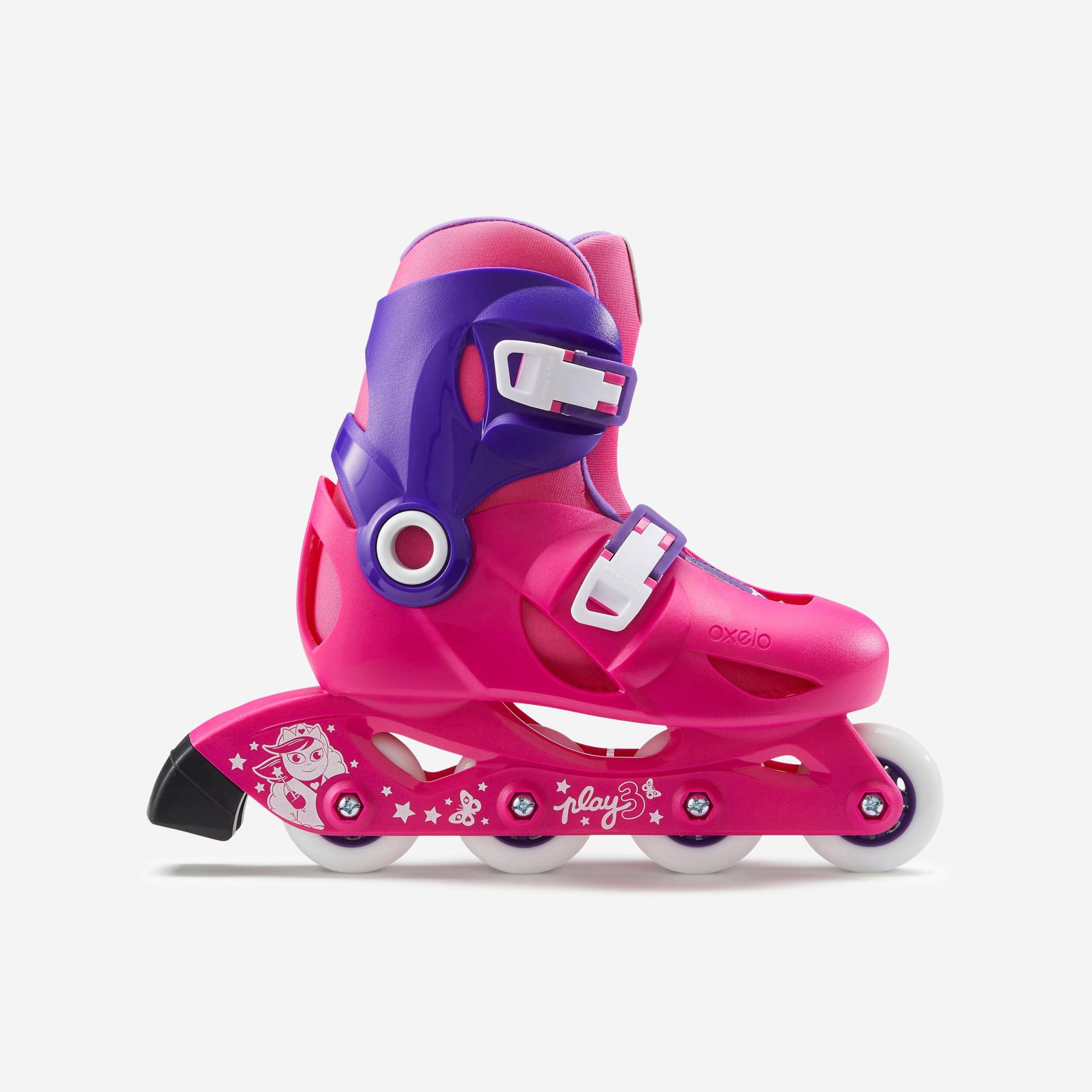 Inline Skates Inliner Play 3 Kinder rosa/violett Inline Skates Inliner Play 3 Kinder rosa/violett von OXELO