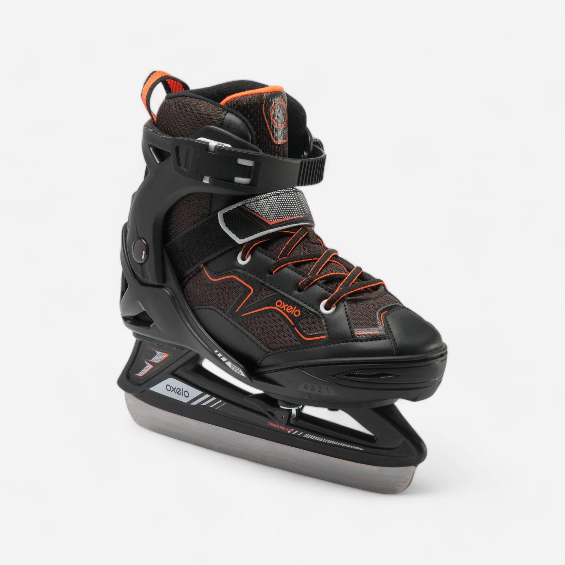 Schlittschuhe Fit 100 Kinder schwarz/orange Schlittschuhe Fit 100 Kinder schwarz/orange von OXELO