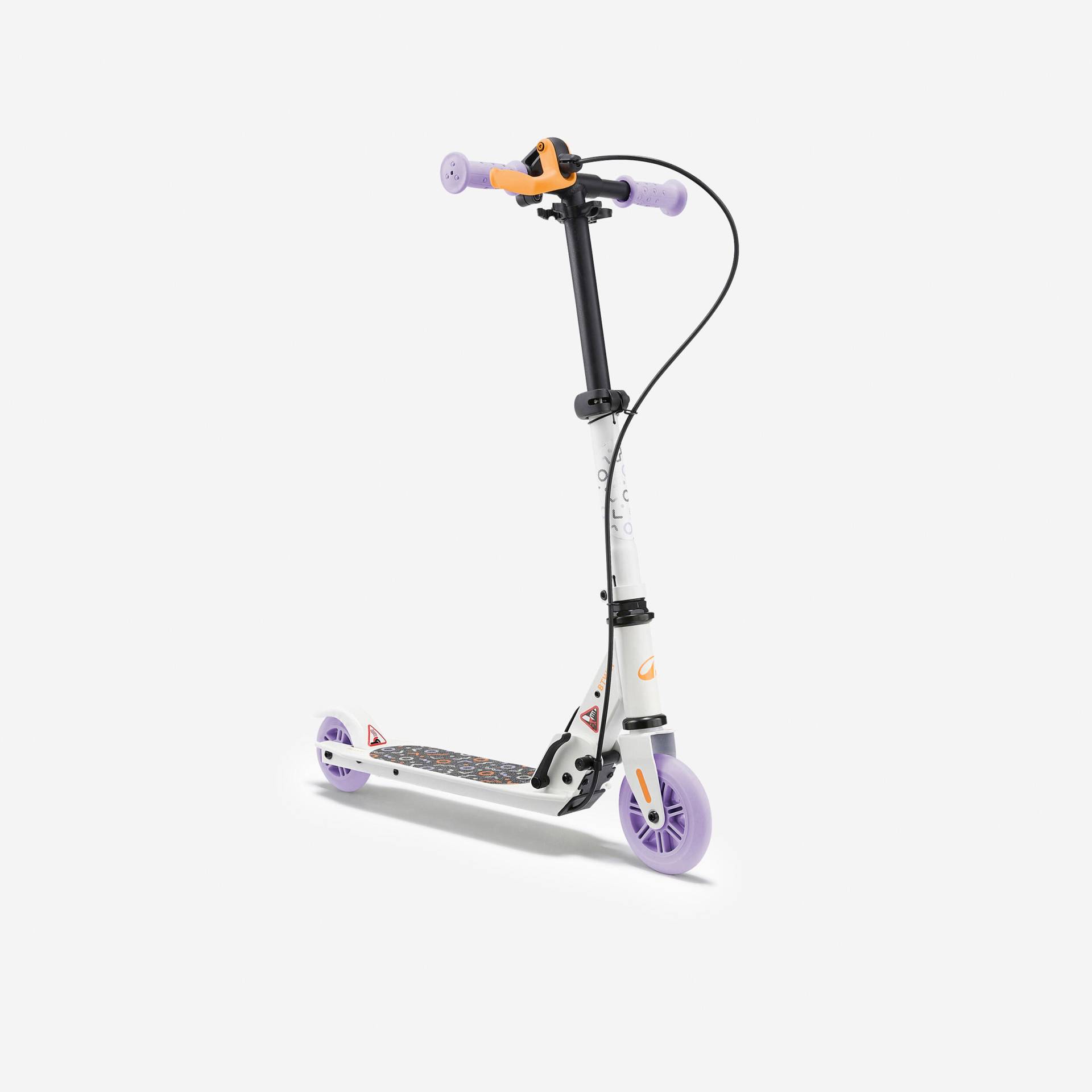 Scooter Tretroller Kinder mit Bremse - Play 5 weiss/violett Scooter Tretroller Kinder mit Bremse - Play 5 weiss/violett von OXELO