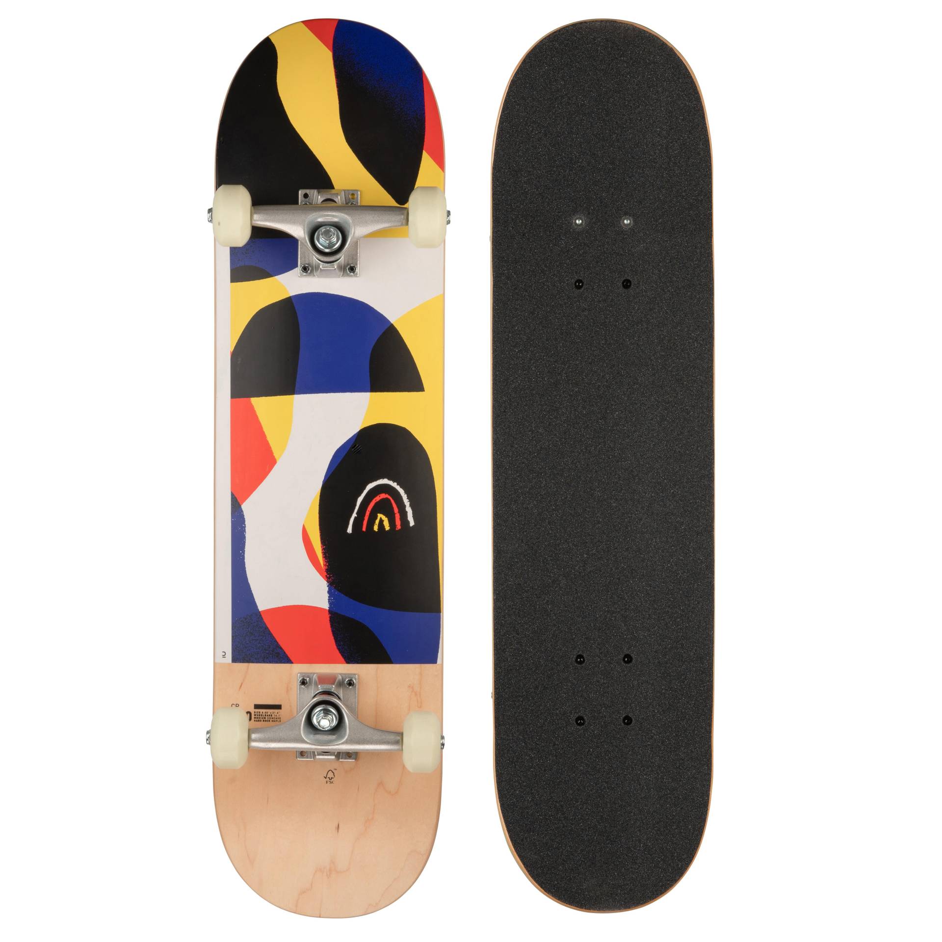 Skateboard COMPLETE Ahorn FSC CP100 8" von OXELO