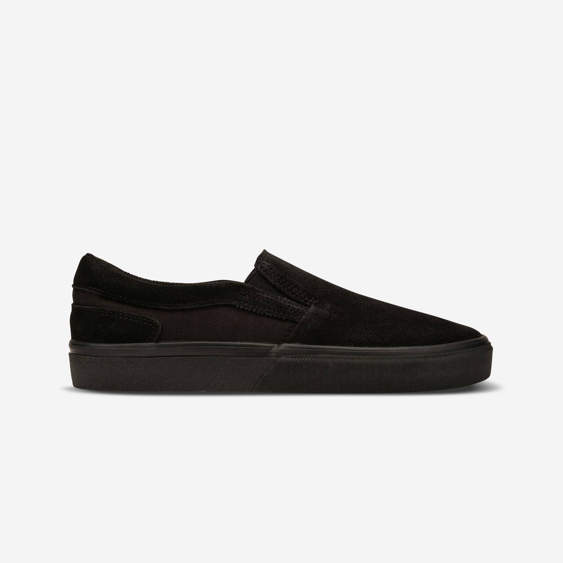 Skateschuh Slip-on Damen/Herren ohne Schnürung niedrig - Vulca 500 schwarz von OXELO