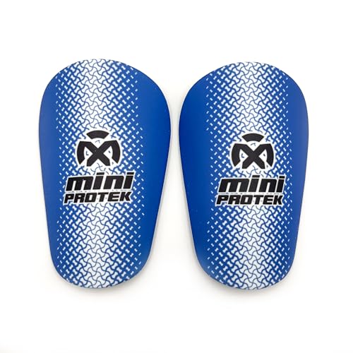 Oxum Sport - Mini-Fußball-Schienbeinschoner für Kinder und Erwachsene - Größe M 10x6cm Blau von OXUM