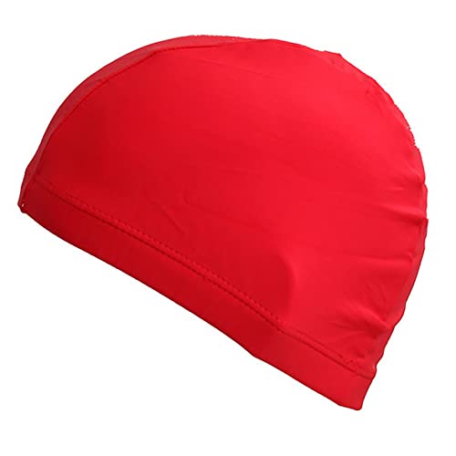 Elastische Badekappen, bequemer Stoff, Bademütze, leichte Badekappen für Damen, Herren, Kinder, beim Schwimmen, rot, Schwimmzubehör Elastische Badekappen, bequemer Stoff, Bademütze, leichte Badekappen für Damen, Herren, Kinder, beim Schwimmen, rot, Schwimmzubehör von OYUEGE