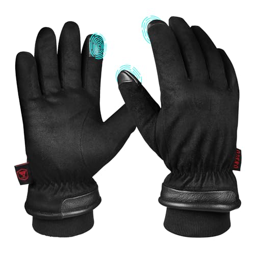 OZERO wasserdichte Winterhandschuhe Skihandschuhe Motorradhandschuhe: Touchscreen Handschuhe Thermo Gloves für Herren Outdoor von OZERO