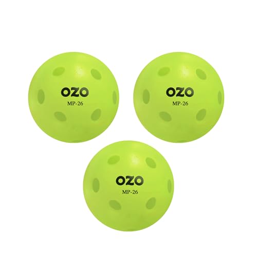 OZO Pickleball - 3er Set Hallenbälle, 26 Löcher, Rotationsform, Neon Green, Rotational OZO Pickleball - 3er Set Hallenbälle, 26 Löcher, Rotationsform, Neon Green, Rotational von OZO