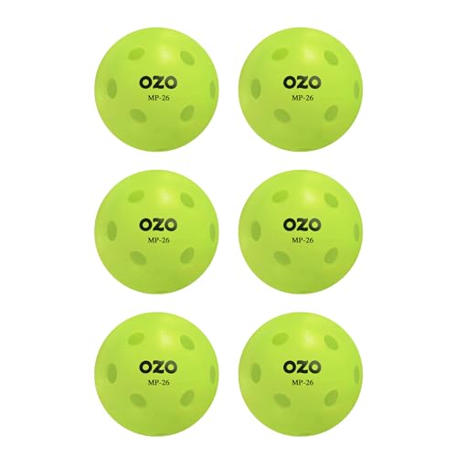 OZO Pickleball - 6er-Set Hallenbälle, 26 Löcher, Rotationsform, Rotational OZO Pickleball - 6er-Set Hallenbälle, 26 Löcher, Rotationsform, Rotational von OZO