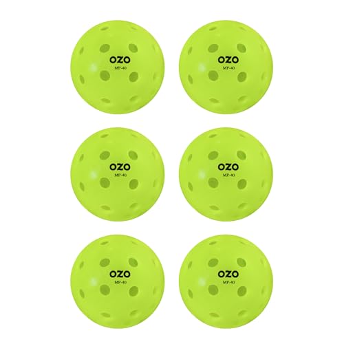 OZO Pickleball - 6er-Set Outdoor-Bälle - 40 Löcher, Rotationsform, Neon Green OZO Pickleball - 6er-Set Outdoor-Bälle - 40 Löcher, Rotationsform, Neon Green von OZO