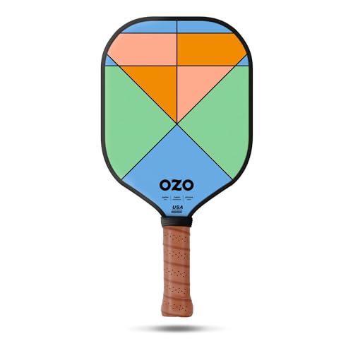 OZO Pickleball - Jupiter Fusion Chroma - USAPA Zugelassener Power-Schläger für fortgeschrittene Anfänger - Fiberglas-Oberfläche, Hybrid von OZO