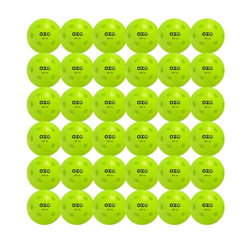 OZO Pickleball - Set mit 36 Hallenbälle, 26 Löcher, Rotationsform, Rotational OZO Pickleball - Set mit 36 Hallenbälle, 26 Löcher, Rotationsform, Rotational von OZO