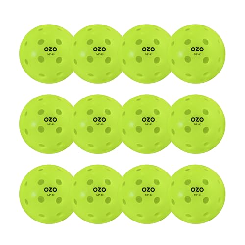 OZO Pickleball - 12er-Set Outdoor-Bälle - 40 Löcher, Rotationsform OZO Pickleball - 12er-Set Outdoor-Bälle - 40 Löcher, Rotationsform von OZO