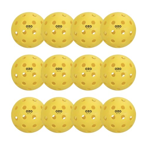 OZO Pickleball - 12er-Set Outdoor-Bälle - 40 Löcher, Spritzgussform OZO Pickleball - 12er-Set Outdoor-Bälle - 40 Löcher, Spritzgussform von OZO