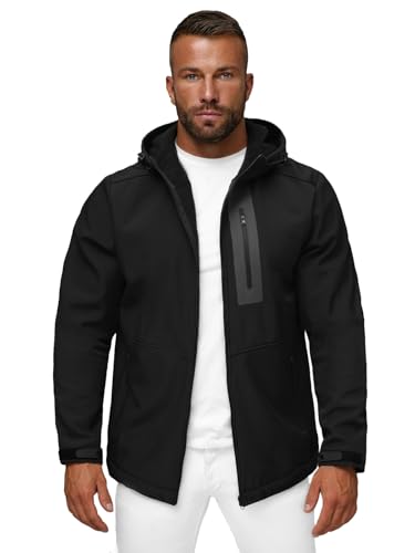 OZONEE Herren Softshell Jacke Regenjacke Wasserdicht Atmungsaktiv Softshelljacke Übergangsjacke Winterjacke Windbreaker Skijacke Winter Kapuze Herrenjacke Outdoor JS/27B6513Z/3 SCHWARZ M OZONEE Herren Softshell Jacke Regenjacke Wasserdicht Atmungsaktiv Softshelljacke Übergangsjacke Winterjacke Windbreaker Skijacke Winter Kapuze Herrenjacke Outdoor JS/27B6513Z/3 SCHWARZ M von OZONEE