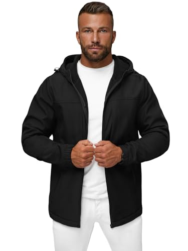 OZONEE Herren Softshell Jacke Regenjacke Wasserdicht Atmungsaktiv Softshelljacke Übergangsjacke Winterjacke Windbreaker Skijacke Winter Kapuze Herrenjacke Outdoor JS/27B6523Z/3 SCHWARZ L OZONEE Herren Softshell Jacke Regenjacke Wasserdicht Atmungsaktiv Softshelljacke Übergangsjacke Winterjacke Windbreaker Skijacke Winter Kapuze Herrenjacke Outdoor JS/27B6523Z/3 SCHWARZ L von OZONEE
