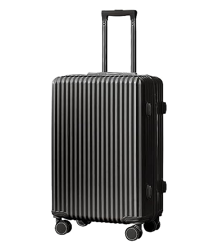OZSSLJJ ABS Hartschalenkoffer mit Rädern Nass- und Trockentrenntasche Leichtes Gepäck Handgepäck(Black,20 inch) von OZSSLJJ