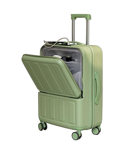 OZSSLJJ Gepäck mit TSA-Schloss und USB-Ladeanschluss, kann im Flugzeug mitgenommen werden Damenkoffer Gepäck Handgepäck(Green) von OZSSLJJ