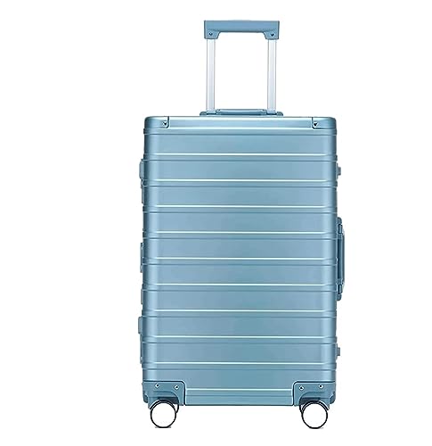 OZSSLJJ Koffer Mit Rädern Aluminium Magnesium Legierung Handgepäck Große Kapazität Koffer Gepäck Handgepäck(Blue,24inch) von OZSSLJJ