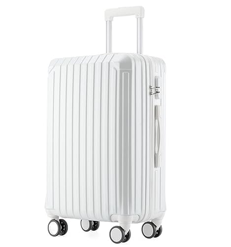 OZSSLJJ Koffer mit Spinner-Rädern, Hartschale, leichte Rollkoffer for Geschäftsreisen, Handgepäck(White,24in) von OZSSLJJ