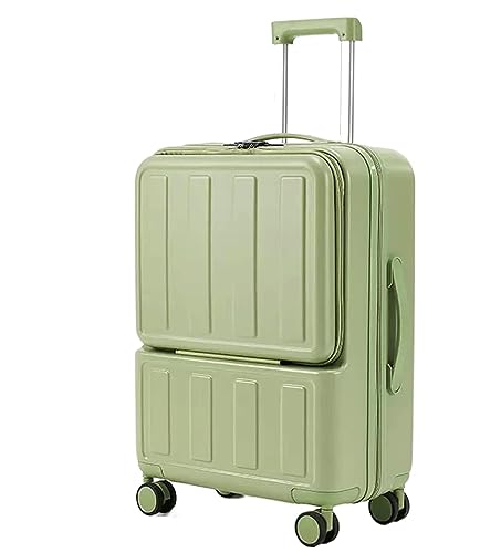OZSSLJJ Koffer mit USB-Ladeanschluss Gepäck Erweiterbares Gepäck Handgepäck(Green,22inch) von OZSSLJJ
